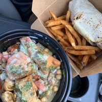 Samosa Chaat, Masala Fries, Masala Wrap at Masala Box in Oshawa