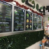 Menu; this give you a rough idea of the size of the venue. at Juice Vitality in New York City