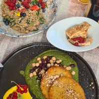 Two vegan options. Very delicious at Bookeria in Rovinj