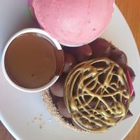 Vegan dessert, sorbet and sauce at Great Ocean Road Chocolaterie & Ice Creamery in Bellbrae