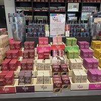Vegan chocolate range in display  at Great Ocean Road Chocolaterie & Ice Creamery in Bellbrae