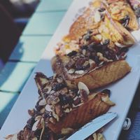 Go Nuts French Toast  at Sweet Basil's Cafe in Livingston