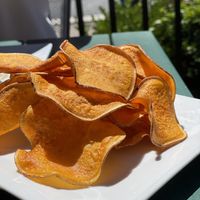 Fresh made sweet potato chips  at Sweet Basil's Cafe in Livingston