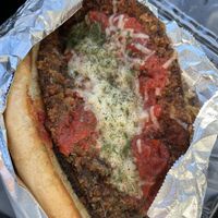 Vegan Eggplant Sandwich  at Sweet Basil's Cafe in Livingston