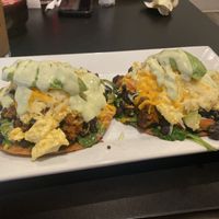 Vegan Tostados   at Sweet Basil's Cafe in Livingston