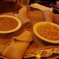 Amazing injera at Dilla Ethiopian restaurant in Minneapolis