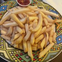 French fries   at Dilla Ethiopian restaurant in Minneapolis