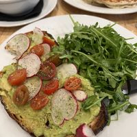 Vegan avocado toast  at Claudine in Encino