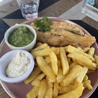 Banana blossom ‘fish’ and chips at The Harbour in St Ives