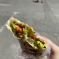 Falafel in lavash without tahini (hummus instead) at Falafel & more in Krasnodar