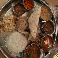 Vegan thali ( approx £20 ) yum yum 😁👍❤️  at Indian Summer in Brighton