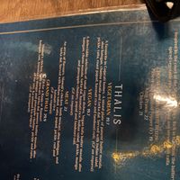 Thali options menu   at Indian Summer in Brighton