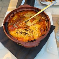 Vegtables in clay (already half eaten) at Artisti in Corfu