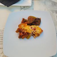 Vegtables in clay placed on appetizer table at Artisti in Corfu