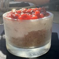 Vegan cheese cake - amazing!   at Artisti in Corfu