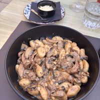 Mushroom truffle gnocchii  at Artisti in Corfu