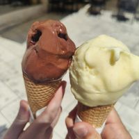 Vegan chocolate, and pineapple at Ela's in Split
