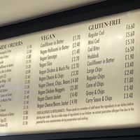 Incredible options!   at Beachcliff Fish & Chips in Penarth