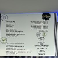 Menu  at Beachcliff Fish & Chips in Penarth
