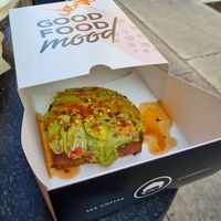 Avocado toast at Gregory's Coffee - 6th Ave in New York City