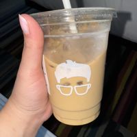 Iced latte   at Gregory's Coffee - 6th Ave in New York City