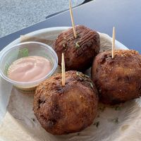 Plantain and Impossible burger croquettes  at Lokales in Bayamon