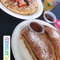 Waffle and french toas sandwich  at Lokales in Bayamon