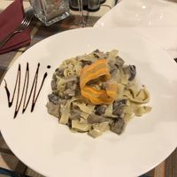 Pasta with mushroom sauce at Braavos in Banjole