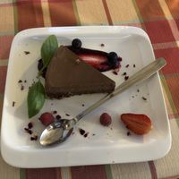Chocolate cake with nut base  at Braavos in Banjole