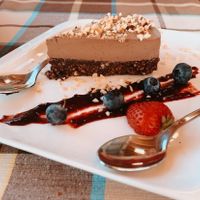 Vegan cake! at Braavos in Banjole