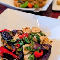 Eggplant with tofu and basil at My Thai in San Luis Obispo