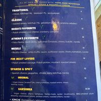 Zapiekanka menu  at Kazik in Amsterdam