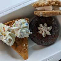 Cookie cake, donut and oatmeal creme pie at The Difference Baker in Ashburn