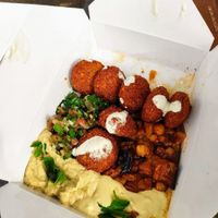 Vegan box at O'Falafel in Lyon