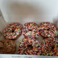 Confetti and cooke donuts at Doughology in Lynbrook