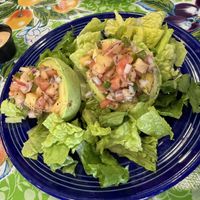 Avocado boat, get the sauce removed  at Flying Biscuit Cafe in Charlotte