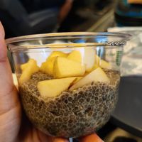 Chia pudding (part of the daily menu) at La Cosa Vegana in Granada