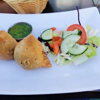 Vegan Samosa at Ravintola Siddhartha in Haemeenlinna