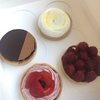 Chocolate, lemon, strawberry and raspberry  at Vegateau in Montreal