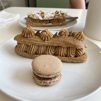 Macaron and éclairés - incredible   at Vegateau in Montreal