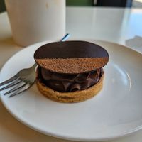 Chocolate tart at Vegateau in Montreal
