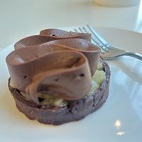 Chocolate pear tart  at Vegateau in Montreal