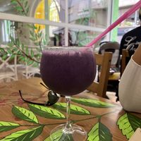 Blueberry, apple and banana smoothie   at Contracorriente in Ourense