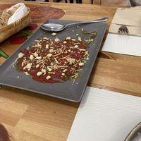 Carpaccio de sandía asada  at Contracorriente in Ourense