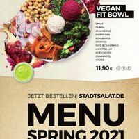 Cover Menu Spring 2021 at Stadtsalat in Hamburg