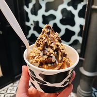 Candy bar sundae   at Vaca's Creamery in Chicago