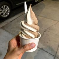 Choc/vanilla oat milk froyo swirl  at Vaca's Creamery in Chicago