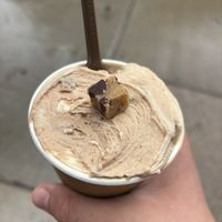 cookie monster handshake! at Vaca's Creamery in Chicago