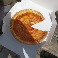 Pacman Pizza 😜 large Margherita at Smiley's Pizza - Altona in Hamburg