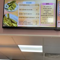 Separate vegan menu. All gluten free!  at Beach Buoys in Margate